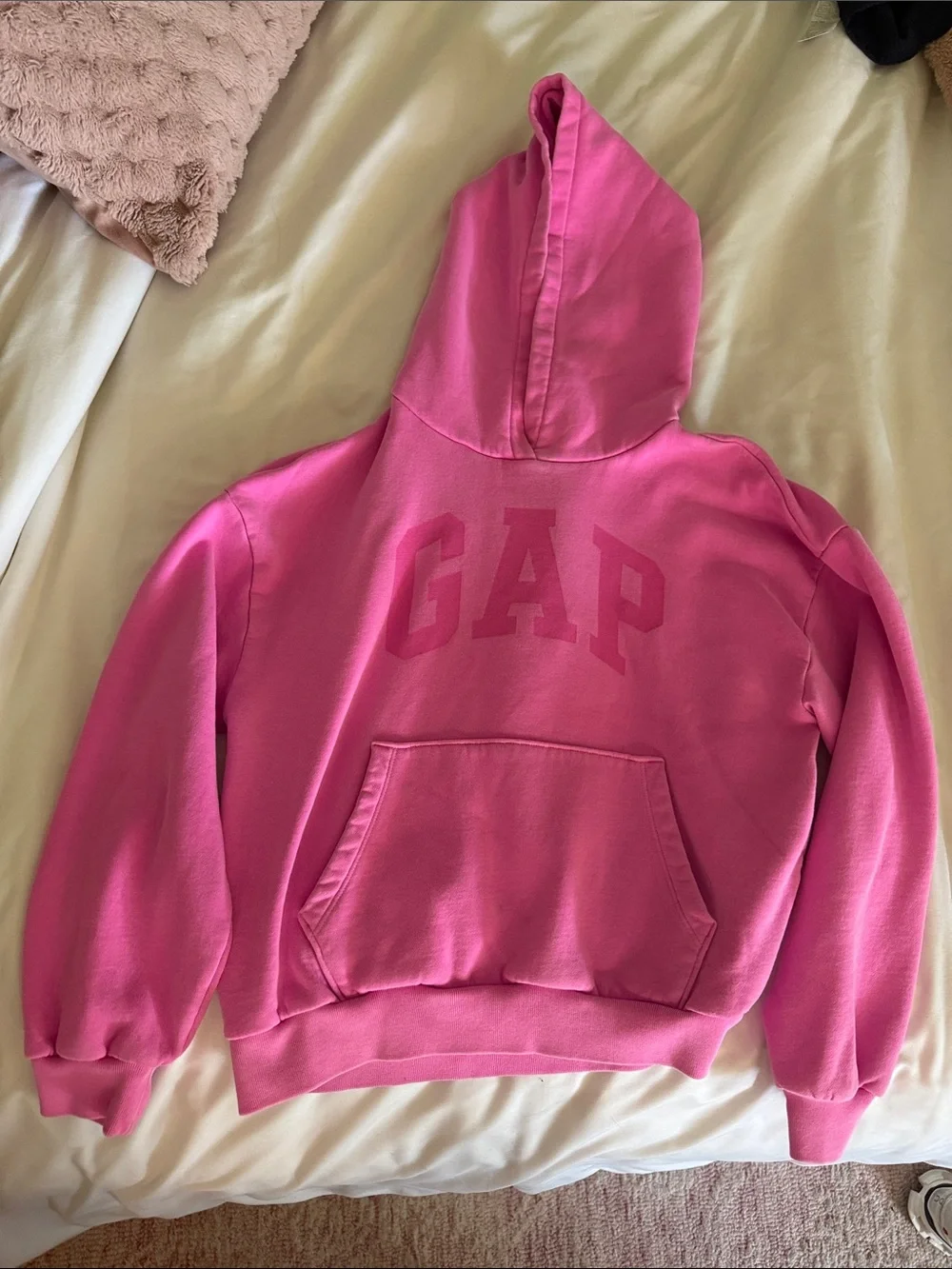GAP Bright Pink Kids Hooded Sweatshirt with Logo